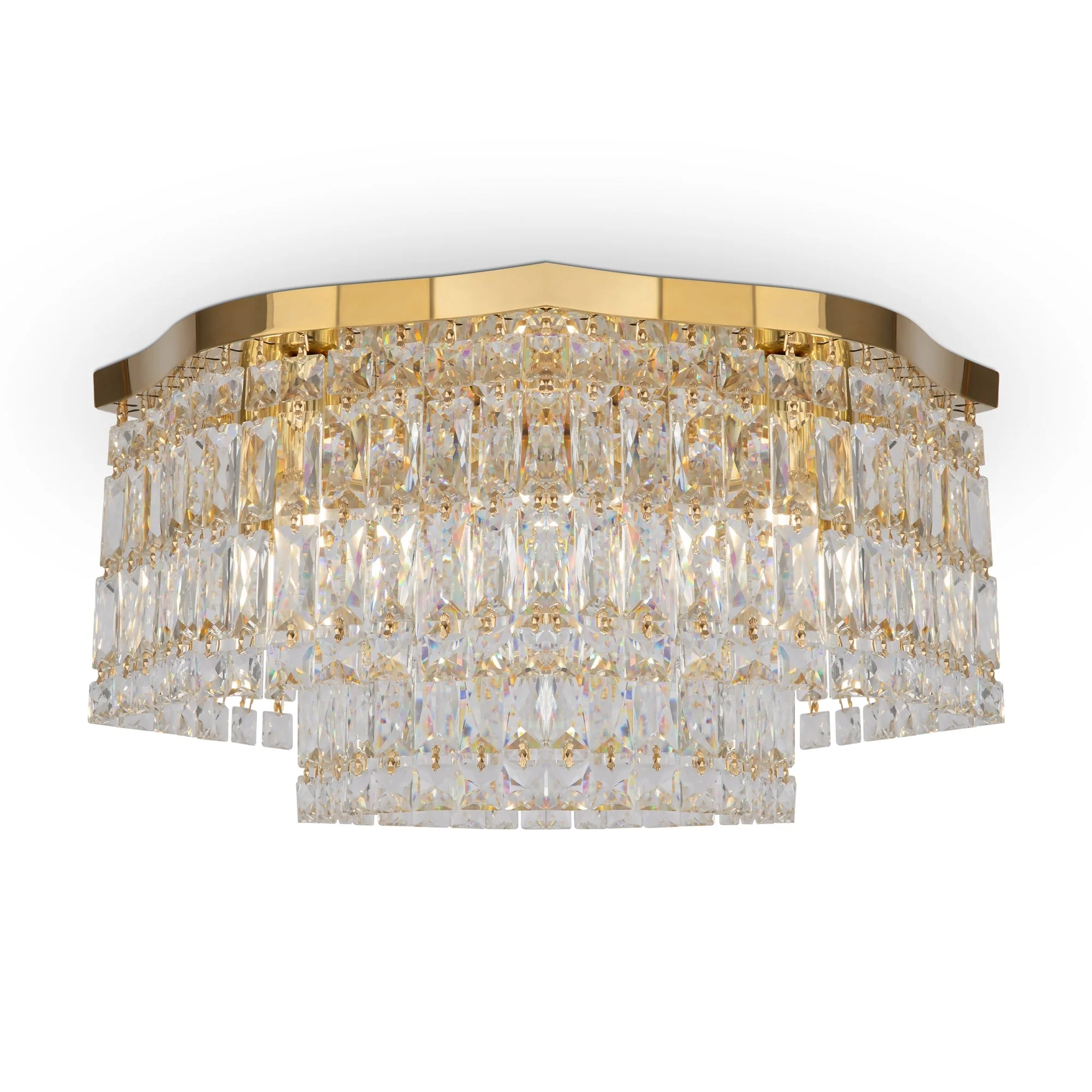 Dune 6lt Centre Ceiling Light - Gold/Chrome - Image 2