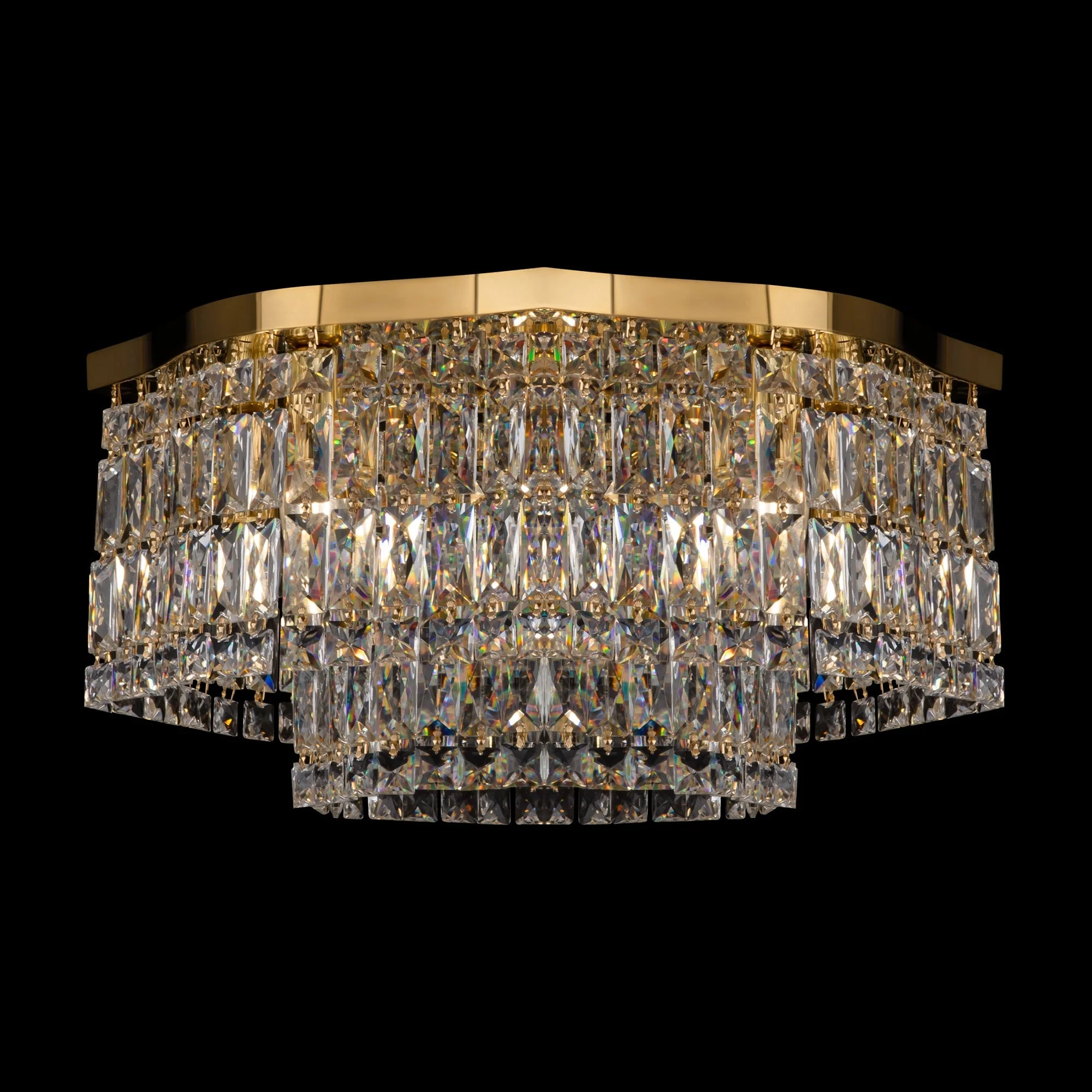 Dune 6lt Centre Ceiling Light - Gold/Chrome - Image 9