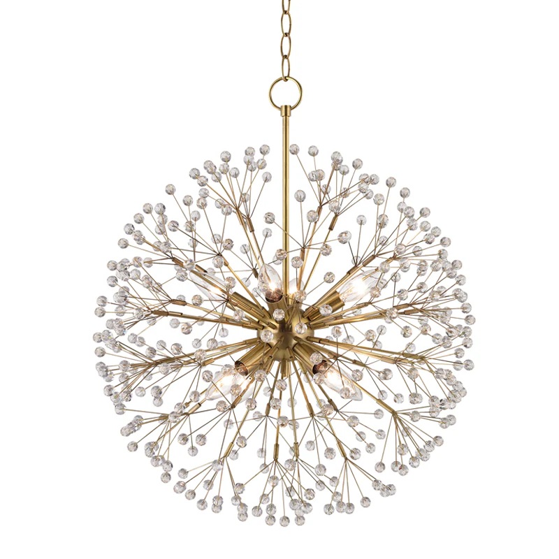 Dunkirk 8/10/16Lt Chandelier - Brass/Nickel - Image 2