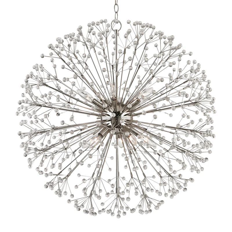 Dunkirk 8/10/16Lt Chandelier - Brass/Nickel - Image 6