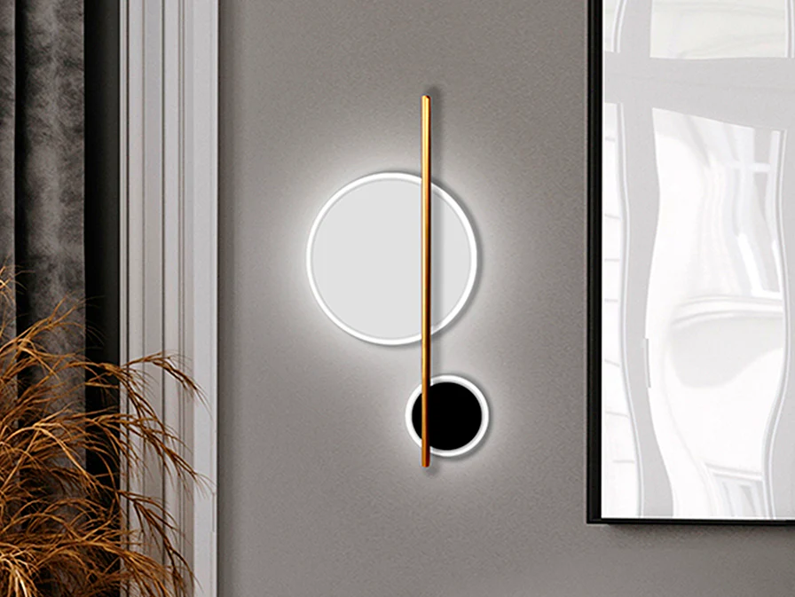 Duo 2Lt Wall Light- Black/White - Image 2