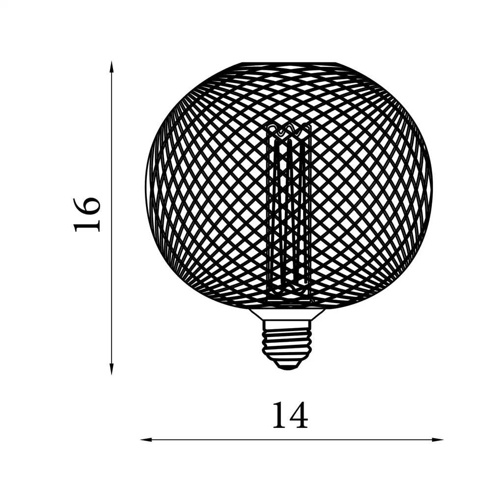 E27 Globe Mesh Lamp- Gold/ Black Finishes - Image 12