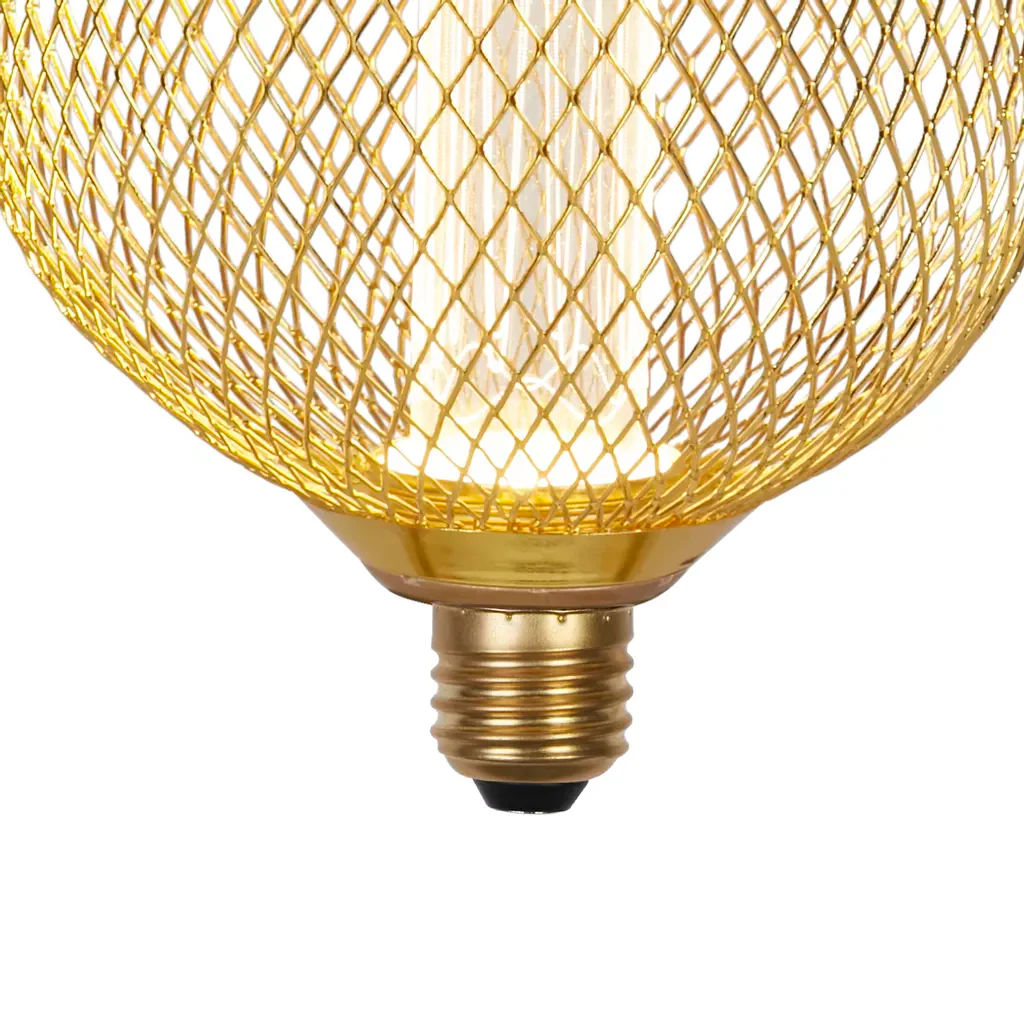 E27 Globe Mesh Lamp- Gold/ Black Finishes - Image 13
