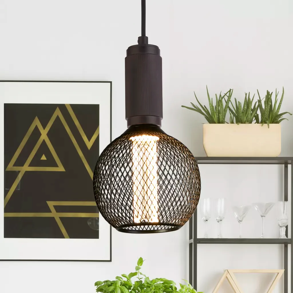 E27 Globe Mesh Lamp- Gold/ Black Finishes - Image 16