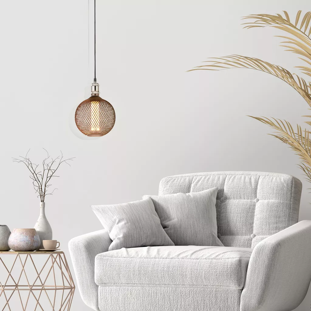 E27 Globe Mesh Lamp- Gold/ Black Finishes - Image 22