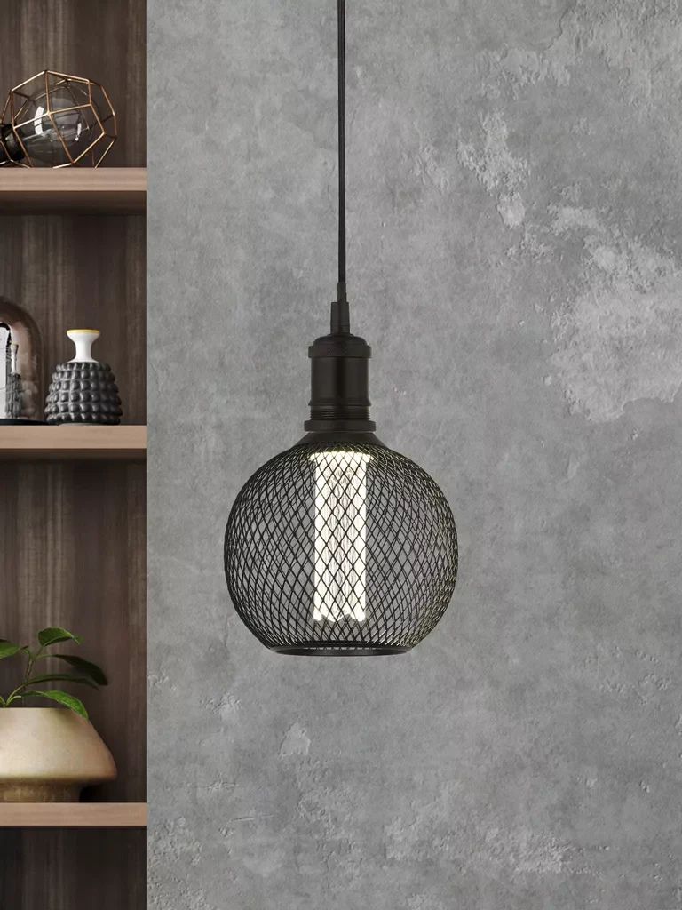 E27 Globe Mesh Lamp- Gold/ Black Finishes - Image 7