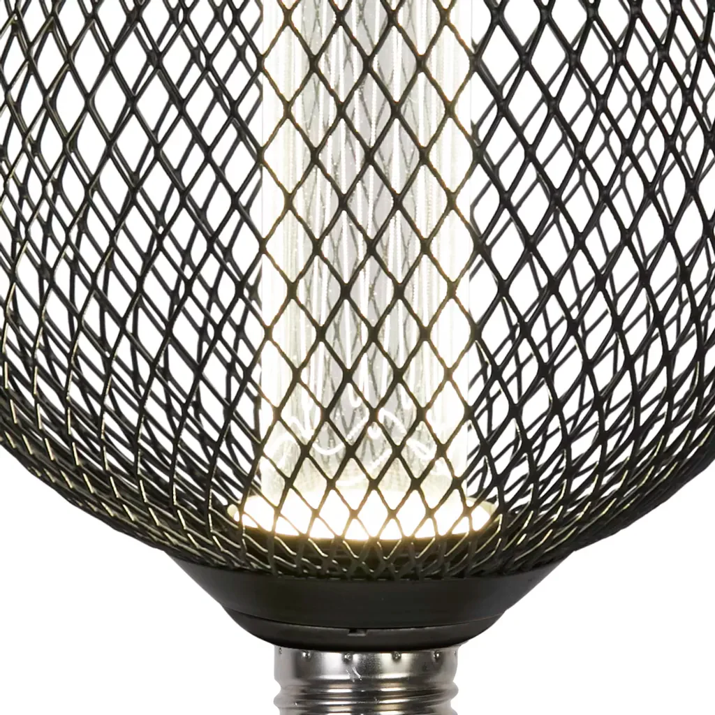 E27 Globe Mesh Lamp- Gold/ Black Finishes - Image 8