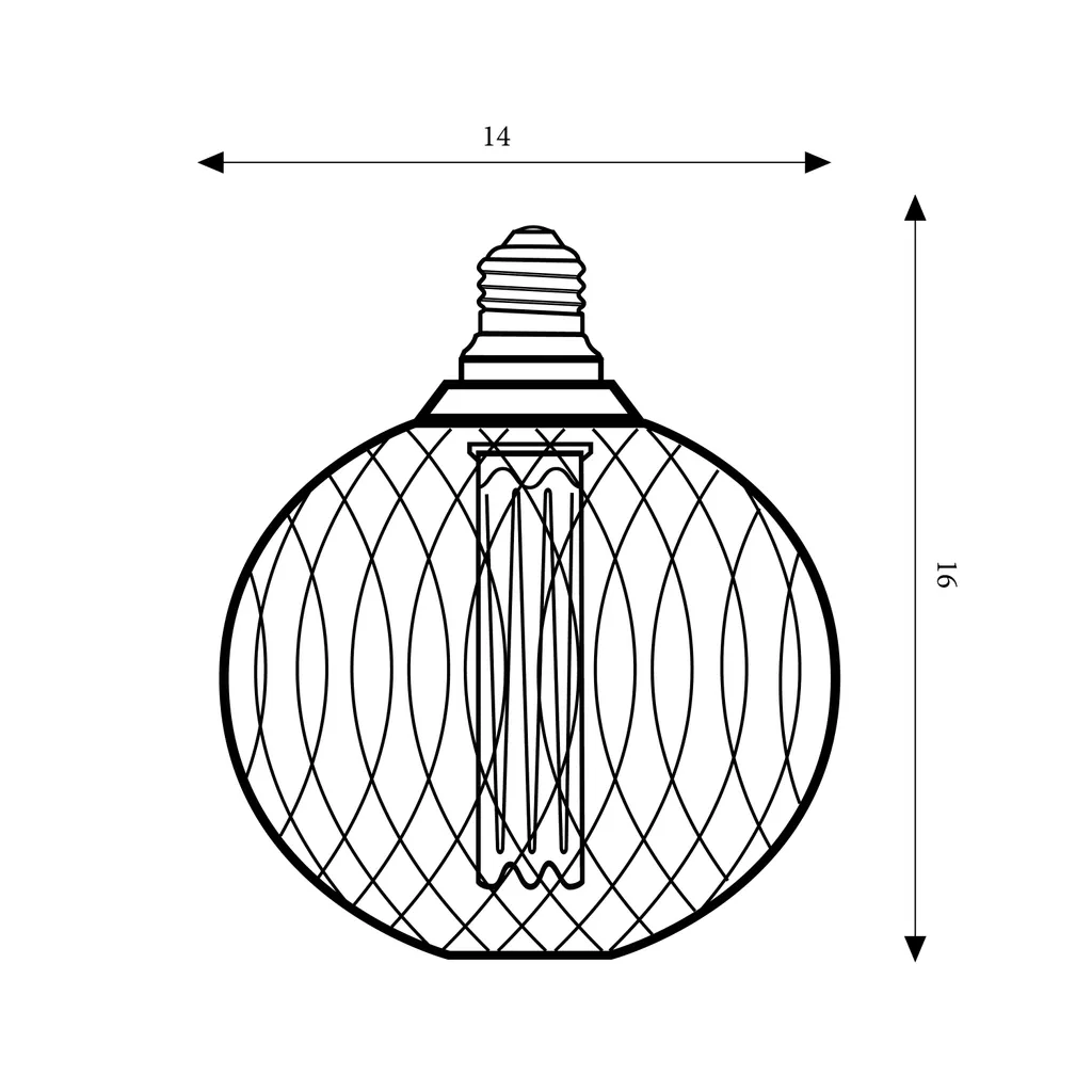 E27 Globe Mesh Lamp- Gold/ Black Finishes - Image 9