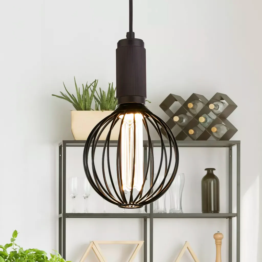 E27 Globe Wire Lamp- Gold/ Black Finishes - Image 12