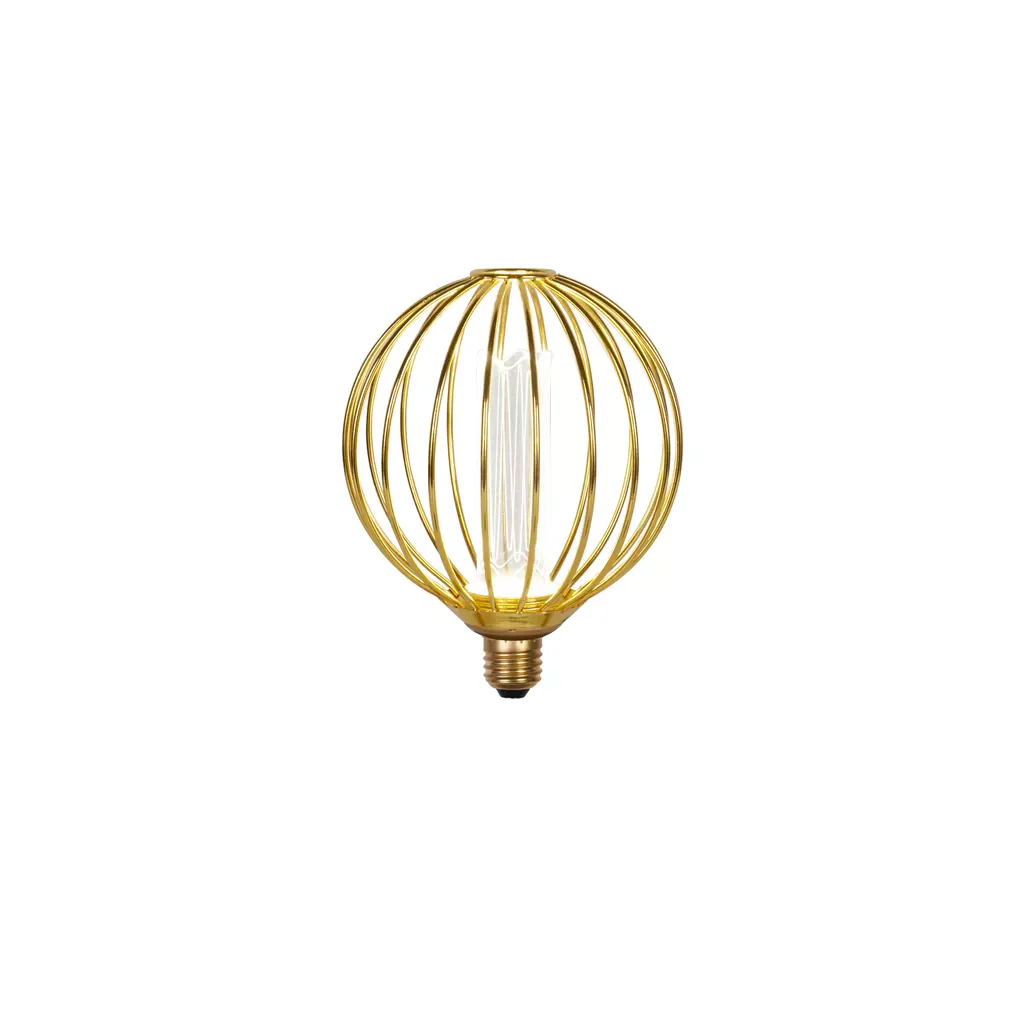 E27 Globe Wire Lamp- Gold/ Black Finishes - Image 2
