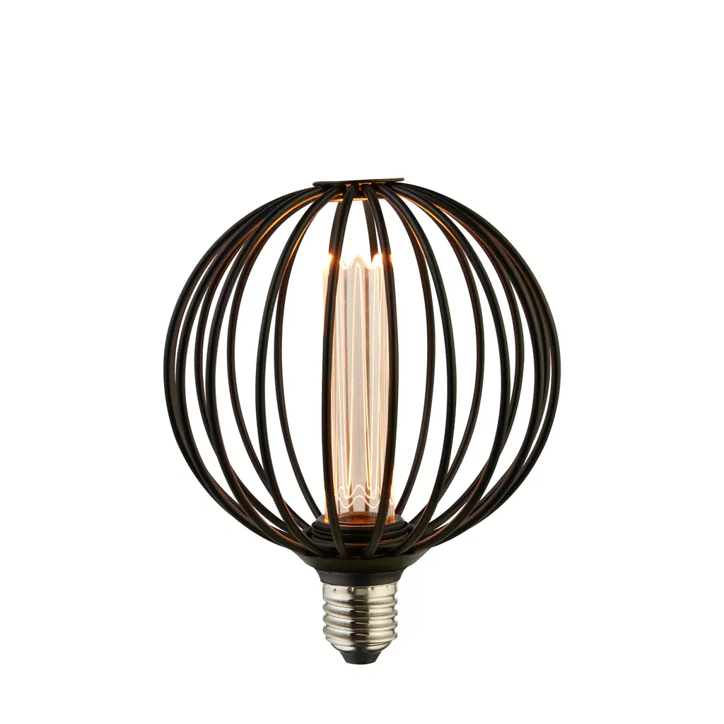 E27 Globe Wire Lamp- Gold/ Black Finishes - Image 4