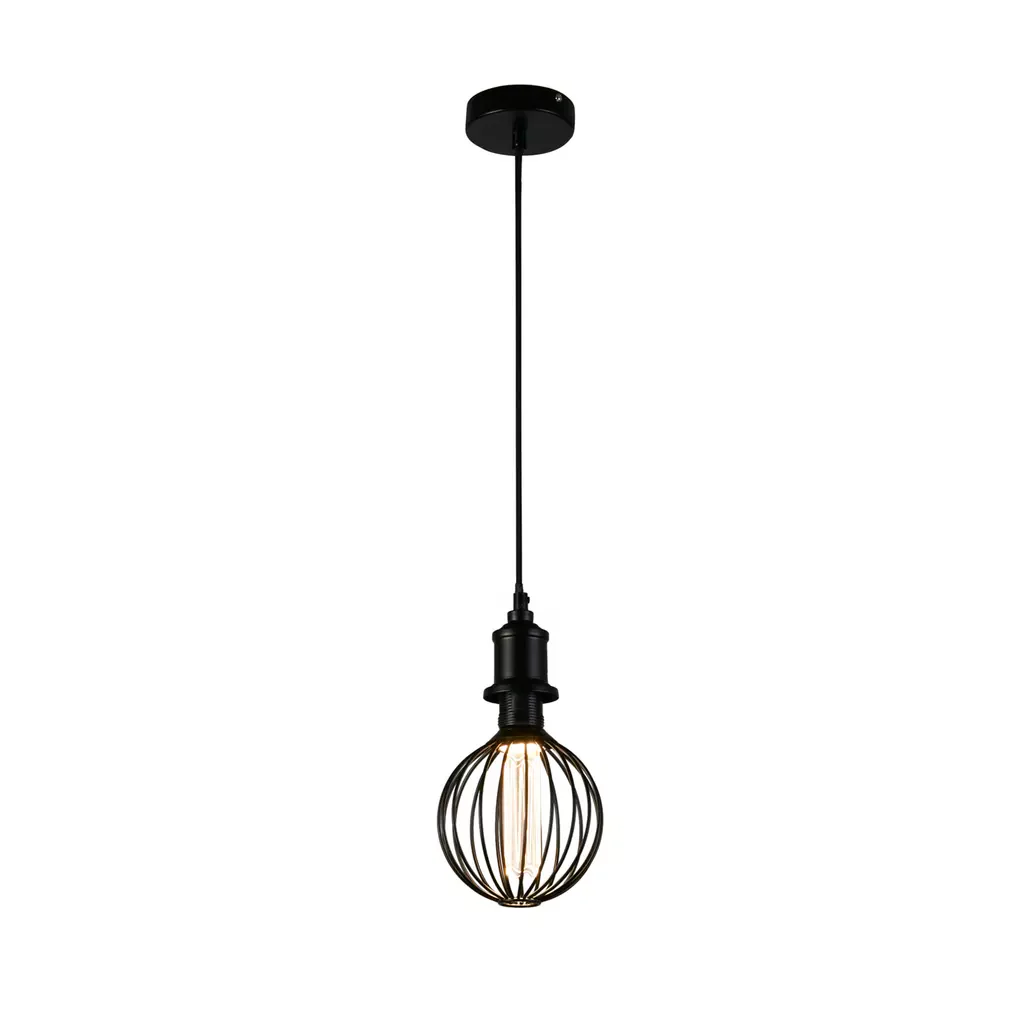 E27 Globe Wire Lamp- Gold/ Black Finishes - Image 5