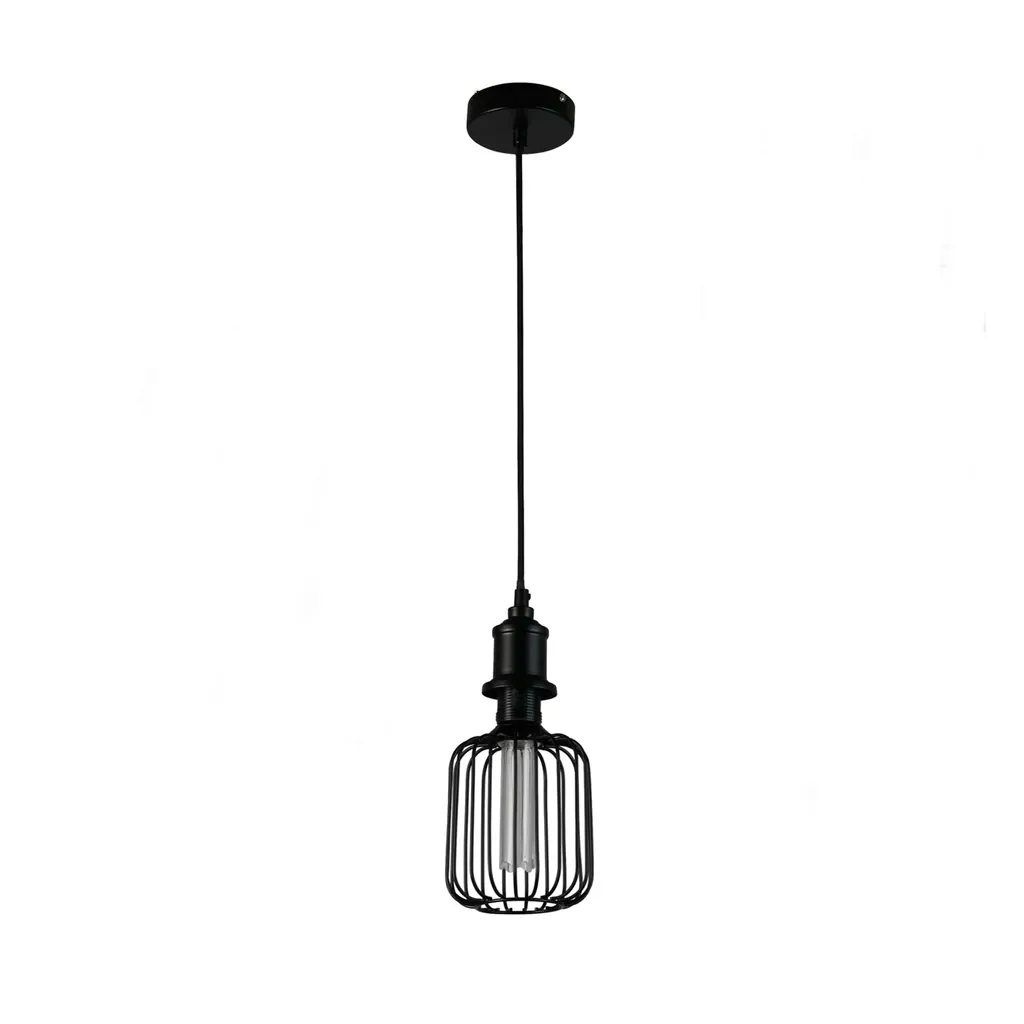 E27 LED Drum Lamp- Black/ Gold Finishes - Image 10