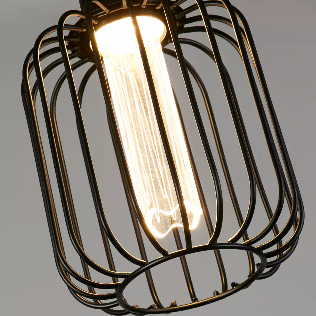 E27 LED Drum Lamp- Black/ Gold Finishes - Image 11