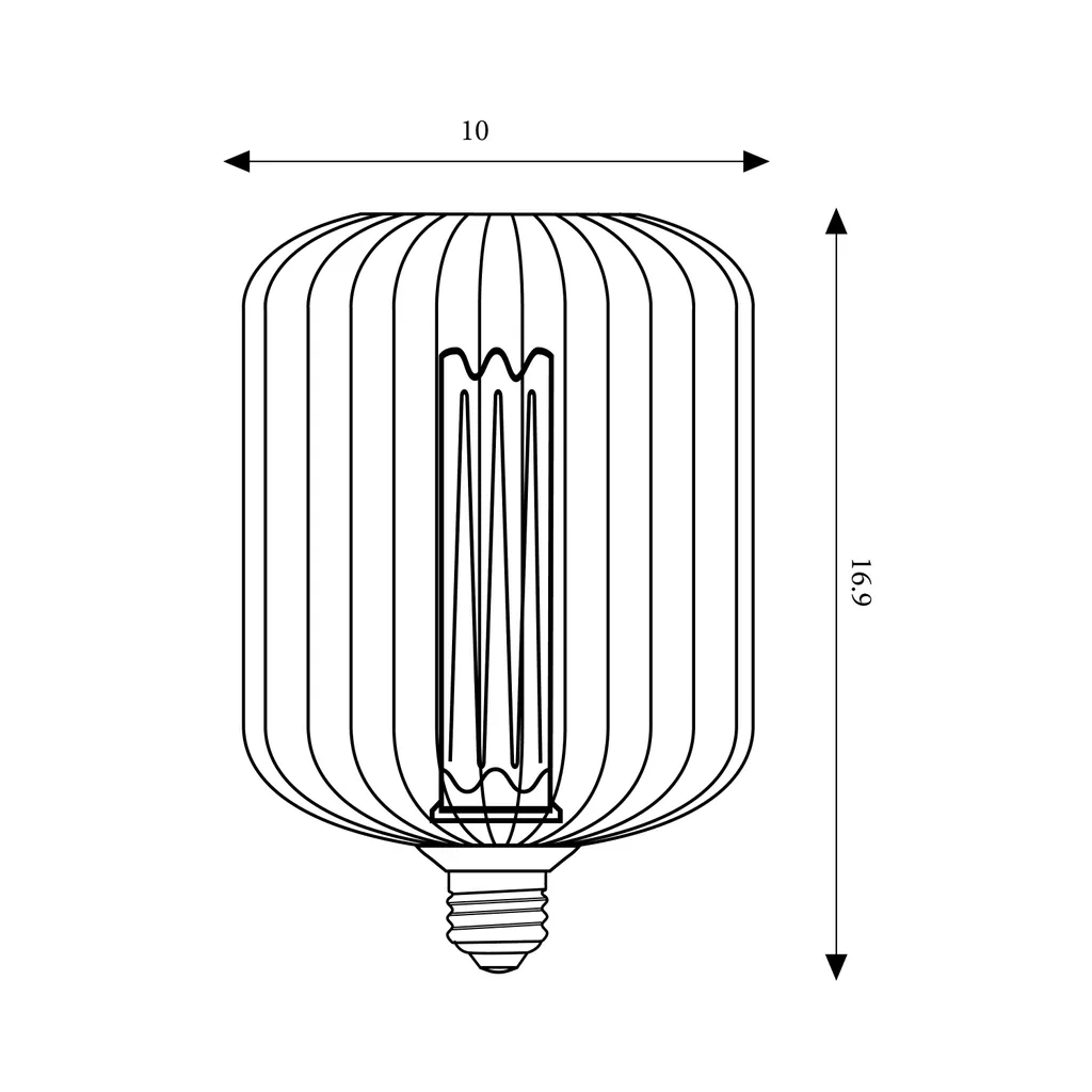 E27 LED Drum Lamp- Black/ Gold Finishes - Image 14