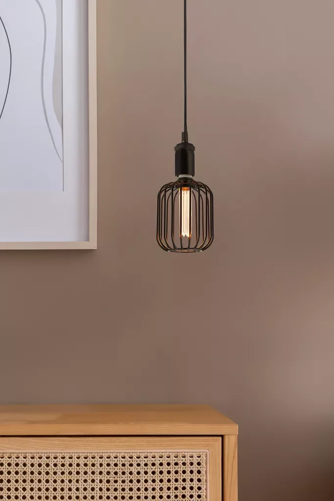 E27 LED Drum Lamp- Black/ Gold Finishes - Image 16