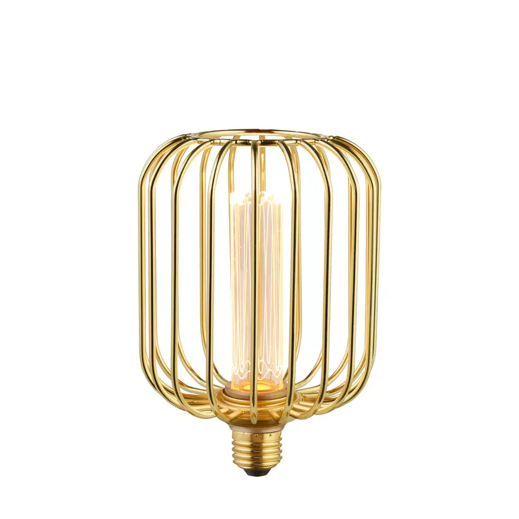 E27 LED Drum Lamp- Black/ Gold Finishes - Image 3