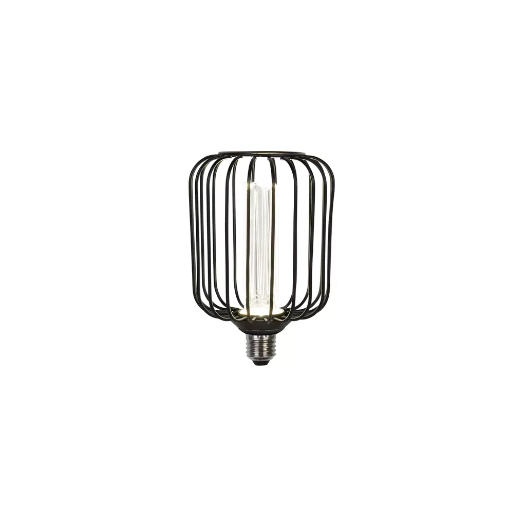 E27 LED Drum Lamp- Black/ Gold Finishes - Image 4