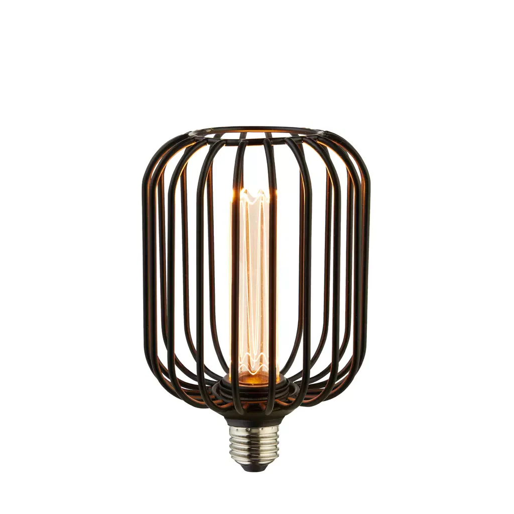 E27 LED Drum Lamp- Black/ Gold Finishes - Image 5