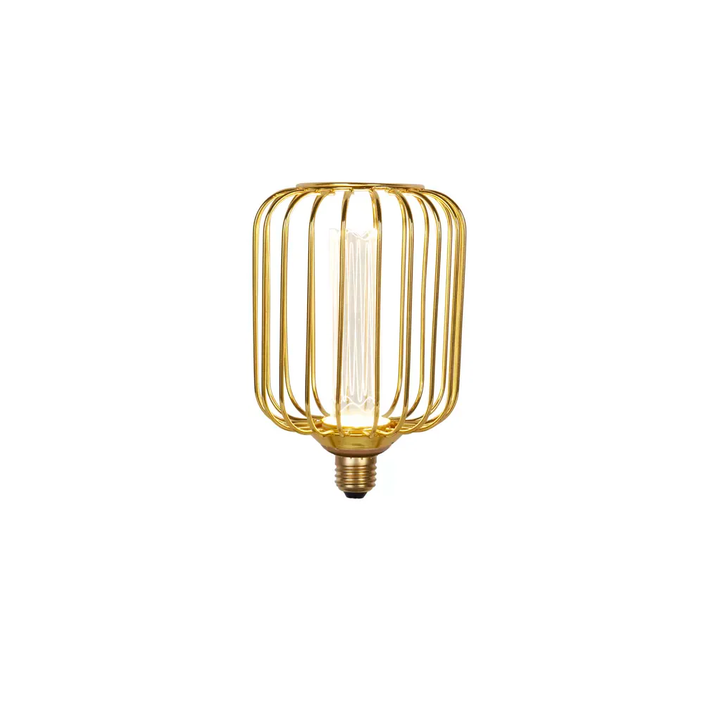 E27 LED Drum Lamp- Black/ Gold Finishes - Image 7