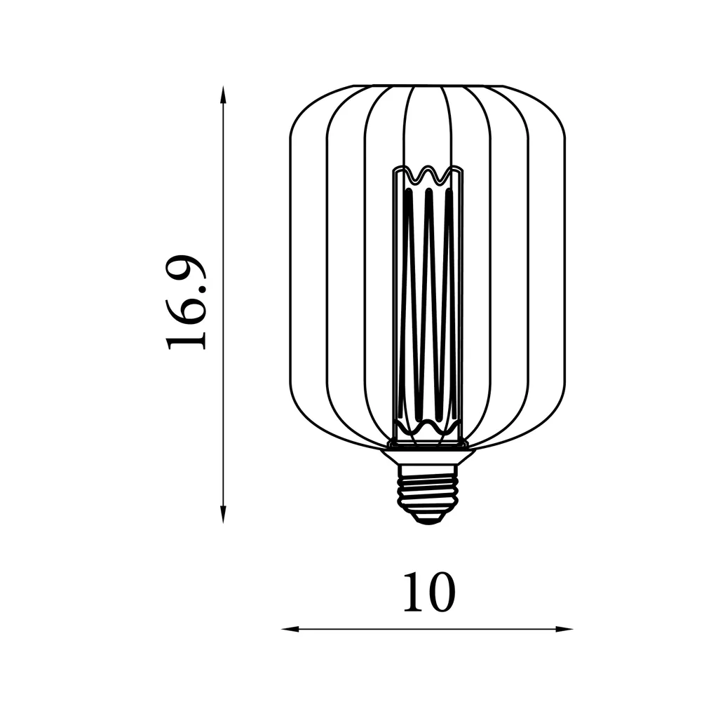 E27 LED Drum Lamp- Black/ Gold Finishes - Image 8