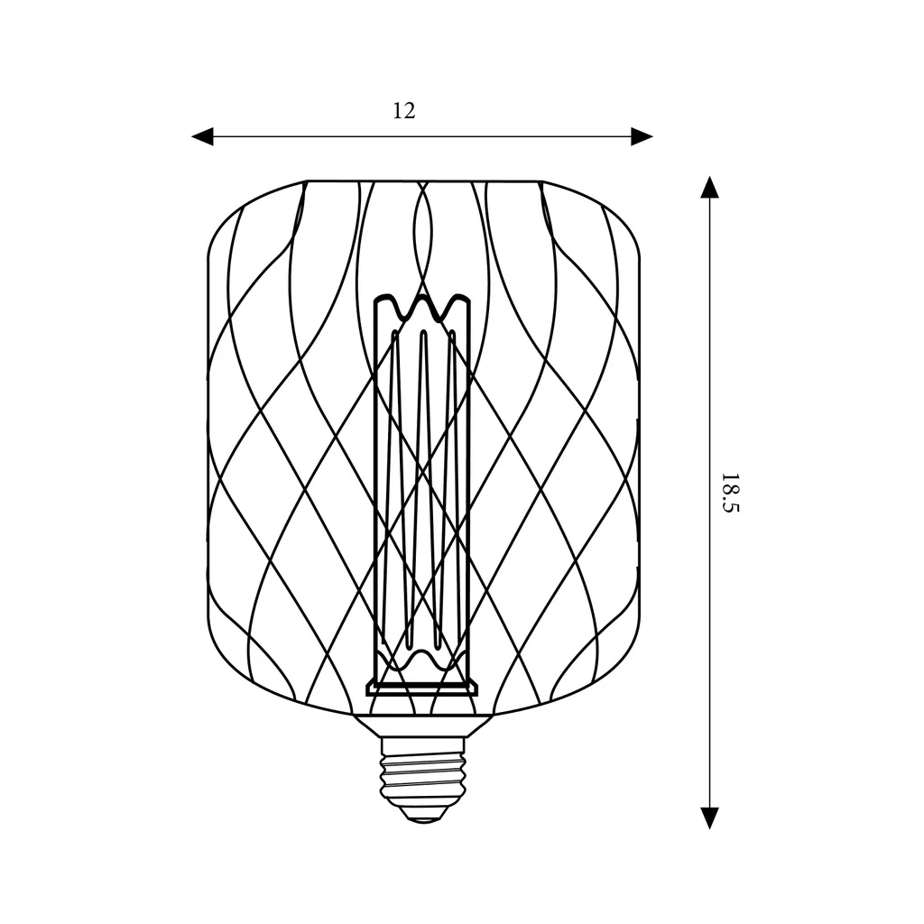E27 LED Drum Mesh Lamp- Black/ Gold Finishes - Image 10
