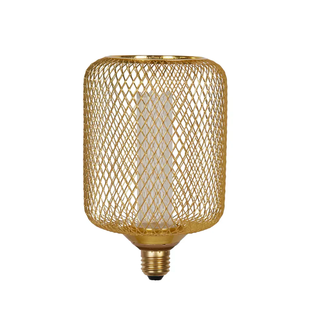 E27 LED Drum Mesh Lamp- Black/ Gold Finishes - Image 16