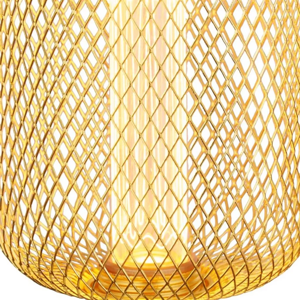 E27 LED Drum Mesh Lamp- Black/ Gold Finishes - Image 18