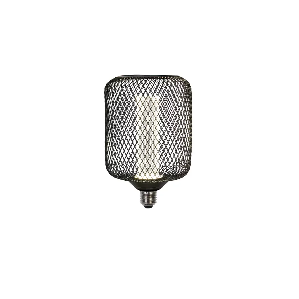 E27 LED Drum Mesh Lamp- Black/ Gold Finishes - Image 2