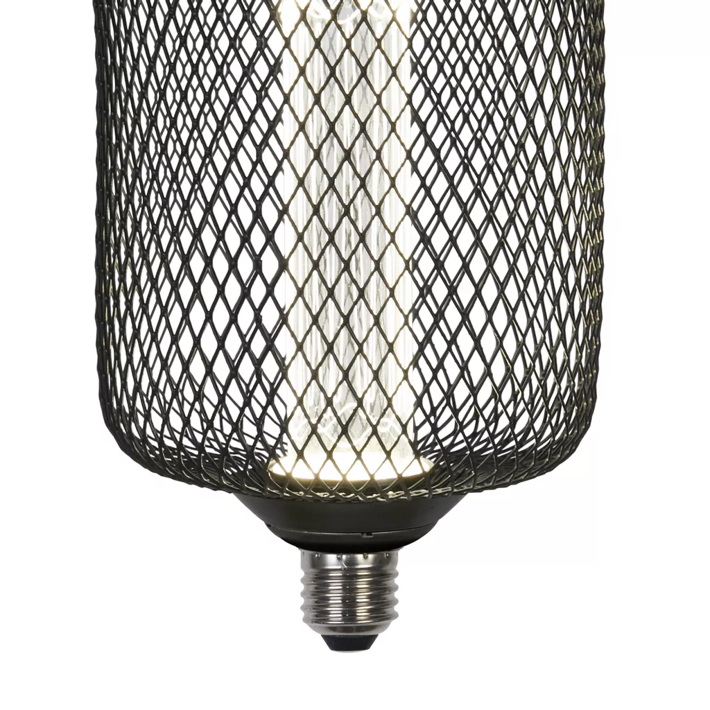 E27 LED Drum Mesh Lamp- Black/ Gold Finishes - Image 9