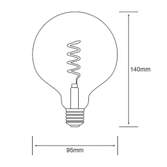 E27 95mm Vintage LED Globe Bulbs - Image 4