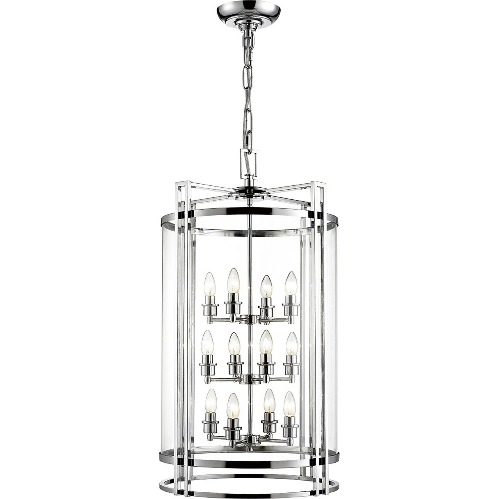 Eaton Pendant 3,4,6,12 Light- Polished Chrome/ Antique Brass - Image 12