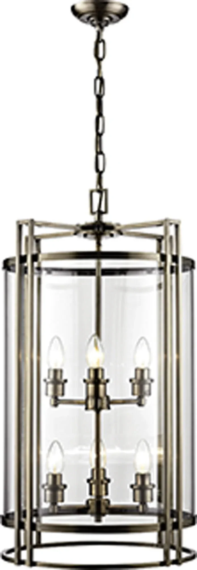 Eaton Pendant 3,4,6,12 Light- Polished Chrome/ Antique Brass - Image 3