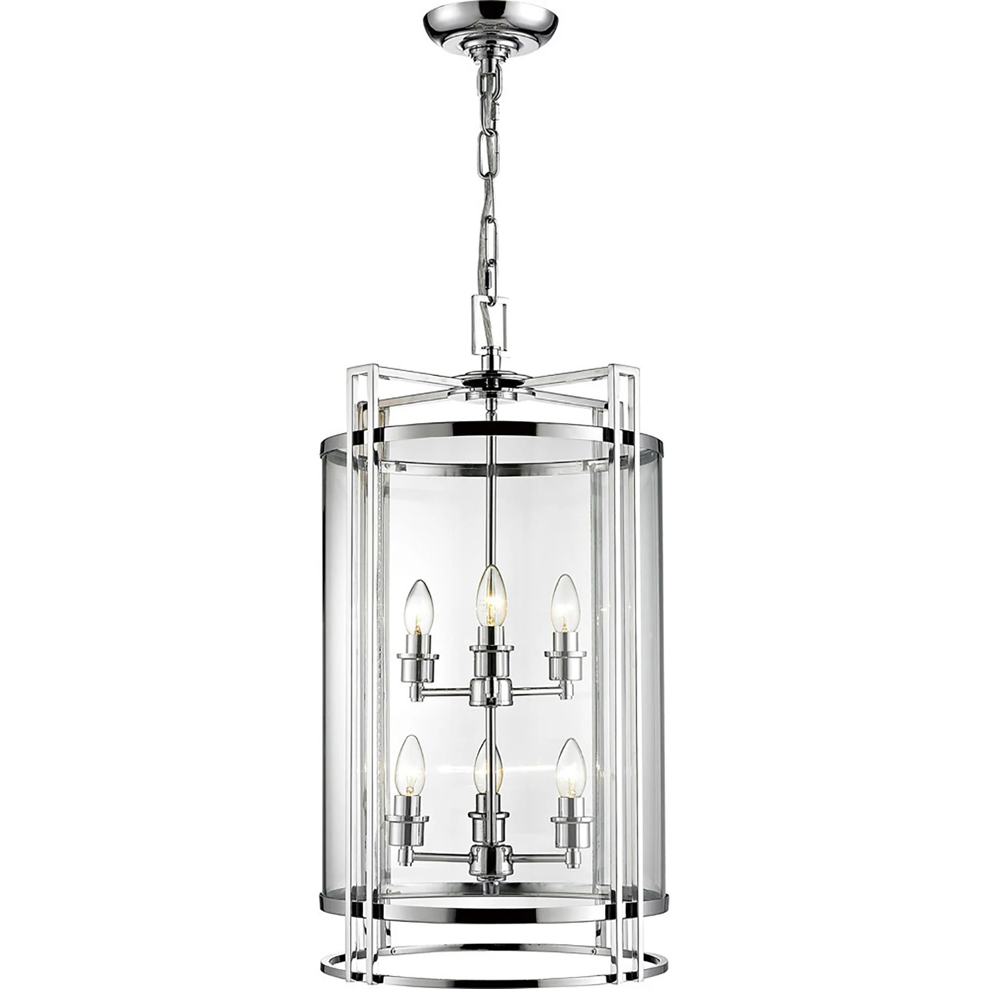 Eaton Pendant 3,4,6,12 Light- Polished Chrome/ Antique Brass - Image 4