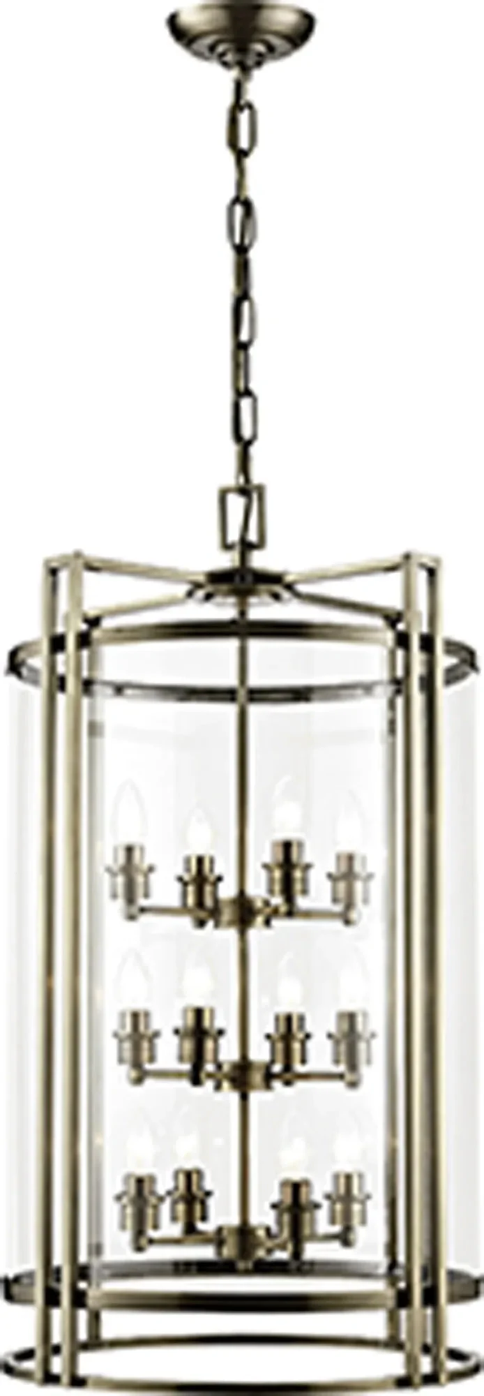 Eaton Pendant 3,4,6,12 Light- Polished Chrome/ Antique Brass - Image 5