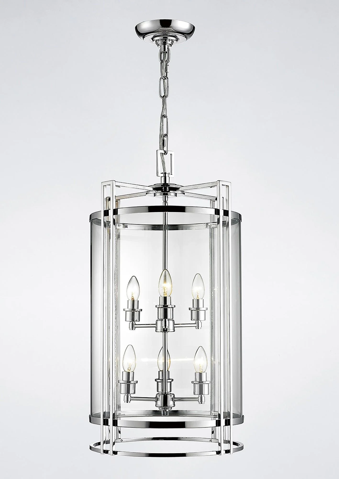 Eaton Pendant 3,4,6,12 Light- Polished Chrome/ Antique Brass - Image 6