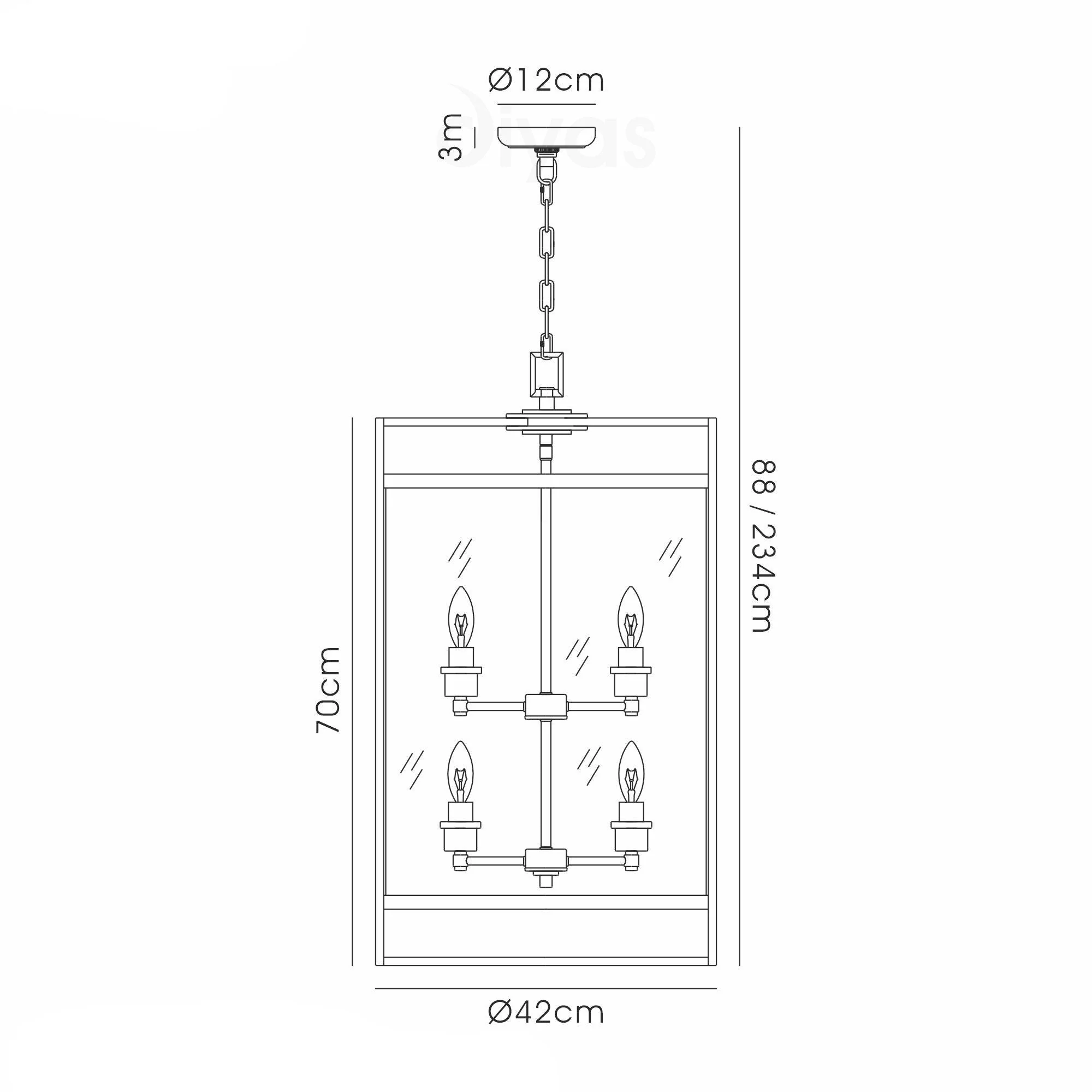 Eaton Pendant 3,4,6,12 Light- Polished Chrome/ Antique Brass - Image 7