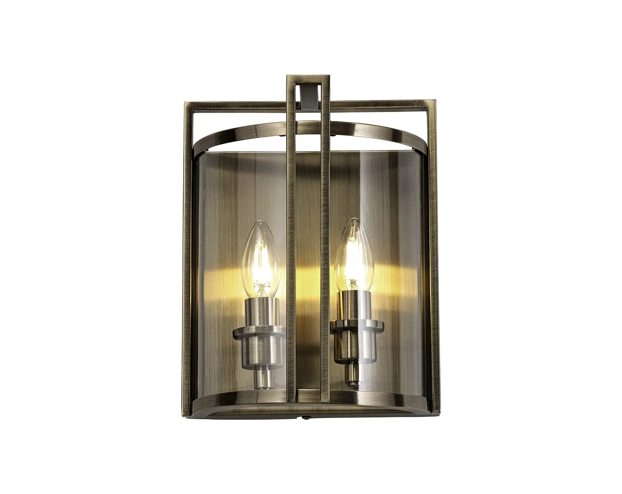 Eaton 1/2Lt Wall Lamp - Chrome/Brass - Image 2