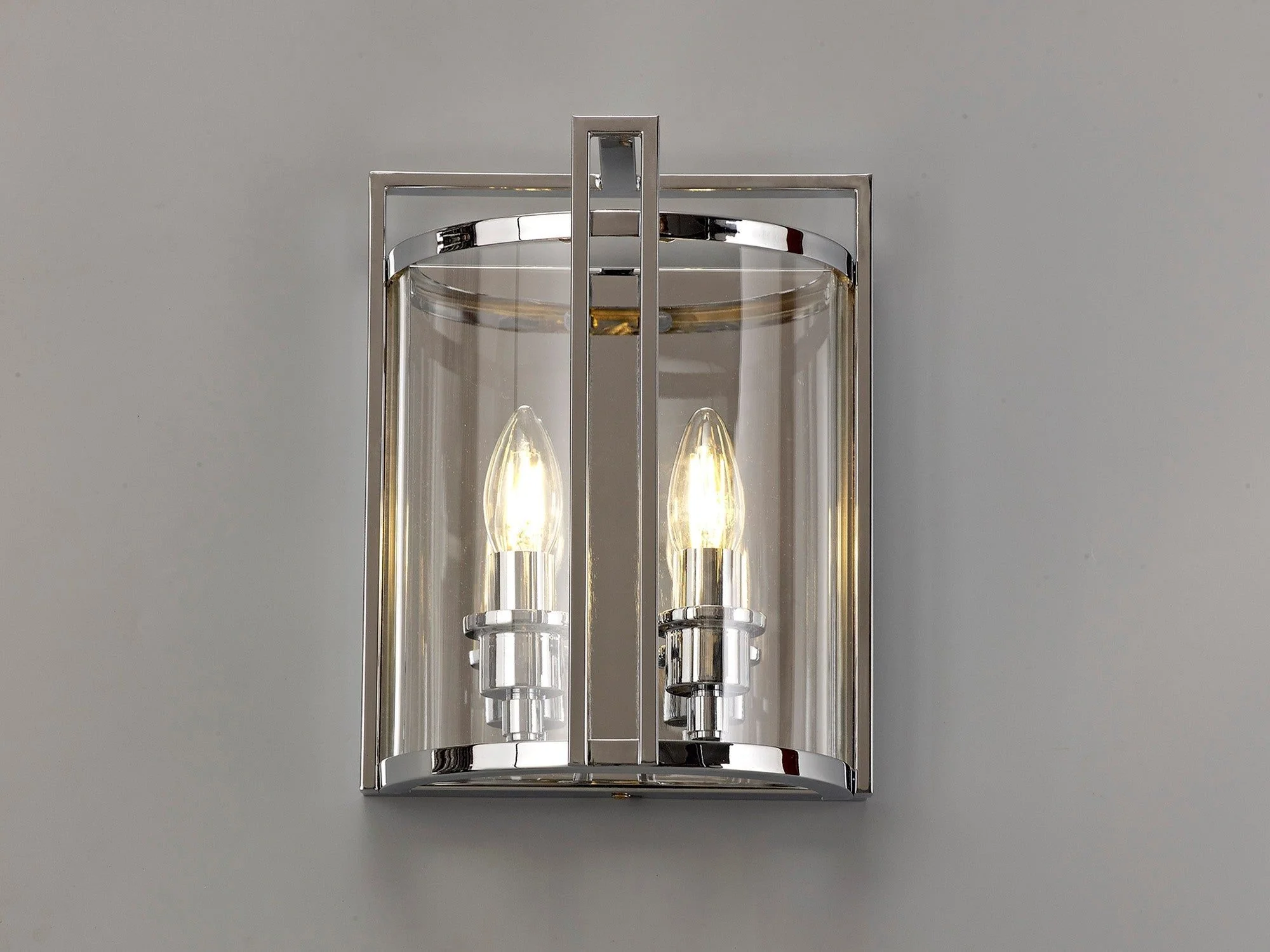 Eaton 1/2Lt Wall Lamp - Chrome/Brass - Image 3