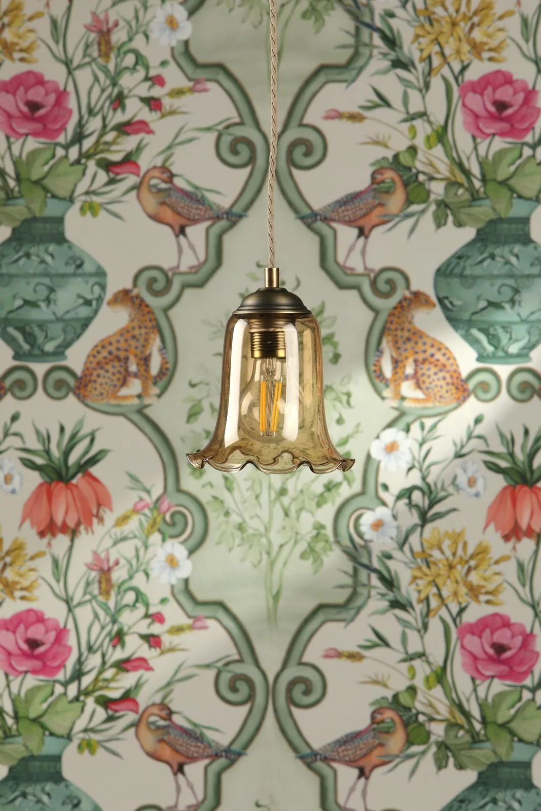 Ebba Pendant Light- Antique Brass & Various Glass Finishes - Image 10