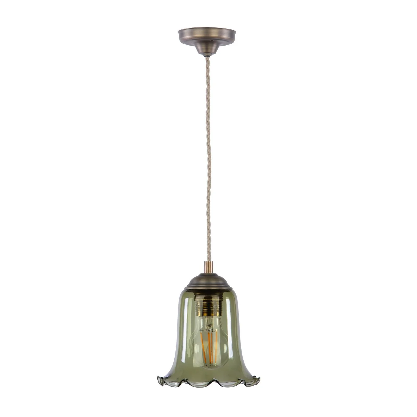 Ebba Pendant Light- Antique Brass & Various Glass Finishes - Image 11