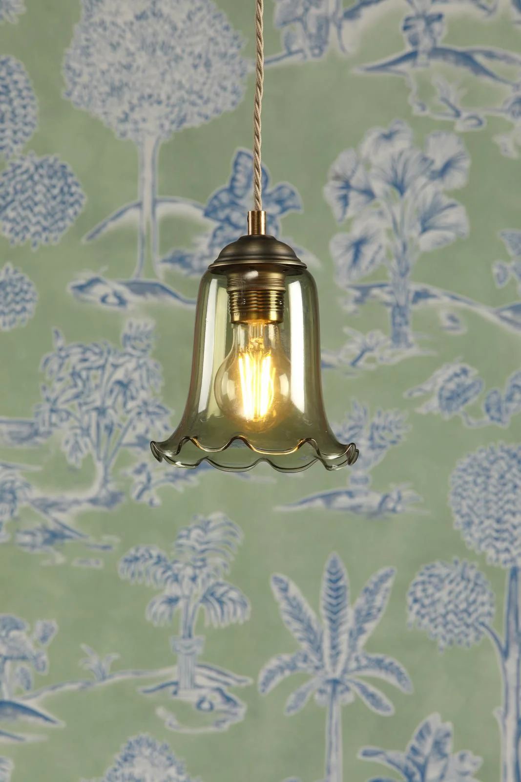 Ebba Pendant Light- Antique Brass & Various Glass Finishes - Image 12
