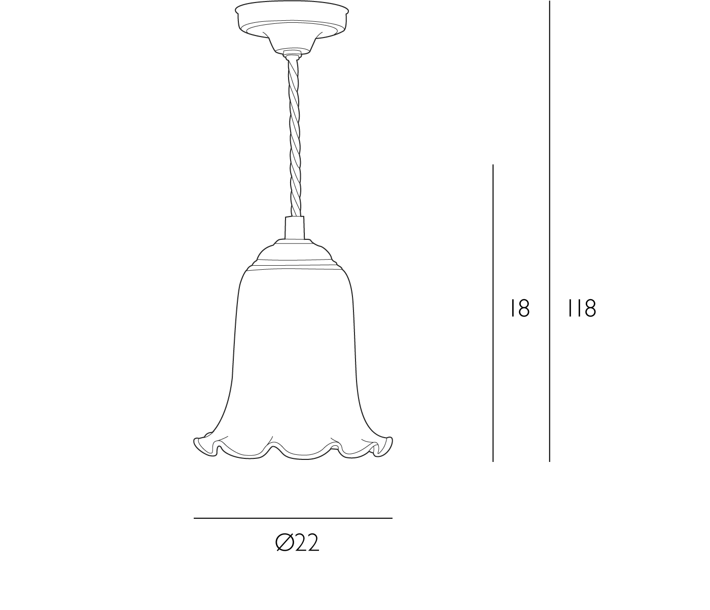 Ebba Pendant Light- Antique Brass & Various Glass Finishes - Image 13