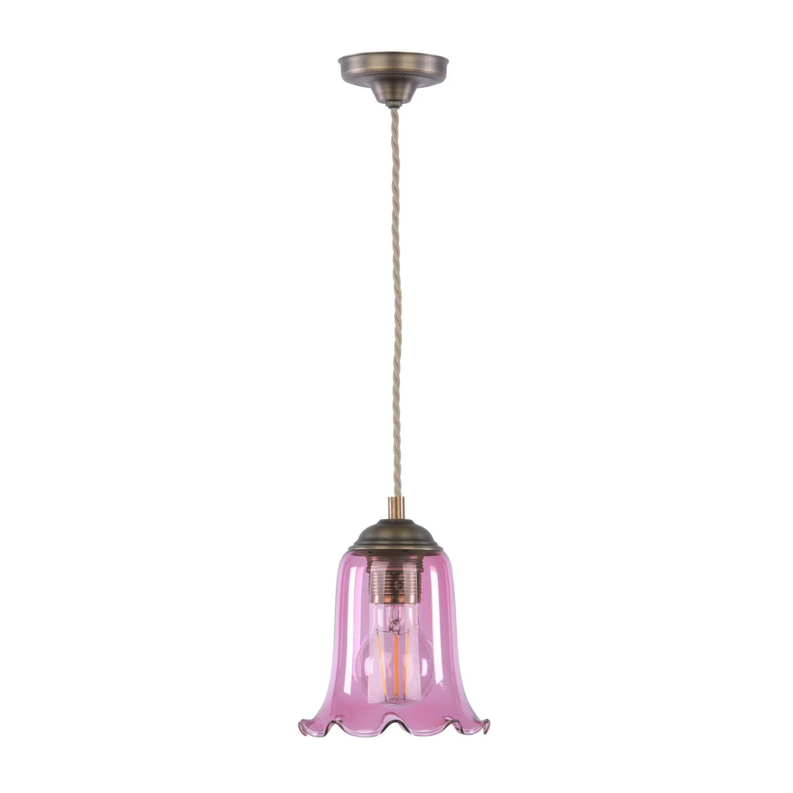 Ebba Pendant Light- Antique Brass & Various Glass Finishes - Image 7