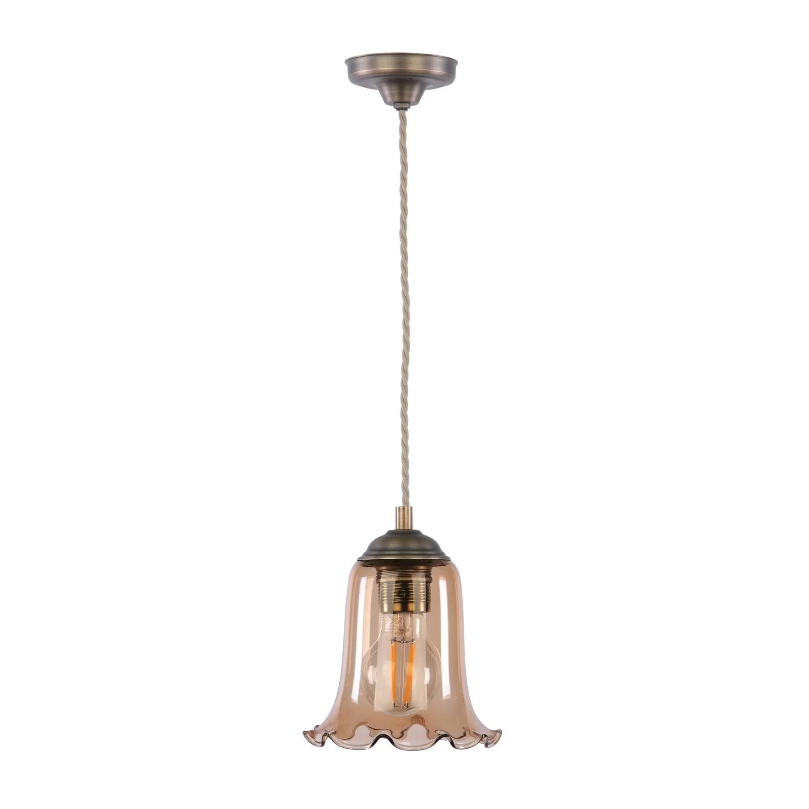 Ebba Pendant Light- Antique Brass & Various Glass Finishes - Image 8