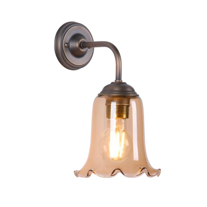 Ebba Wall Light- Antique Brass & Various Glass Colors - Image 3