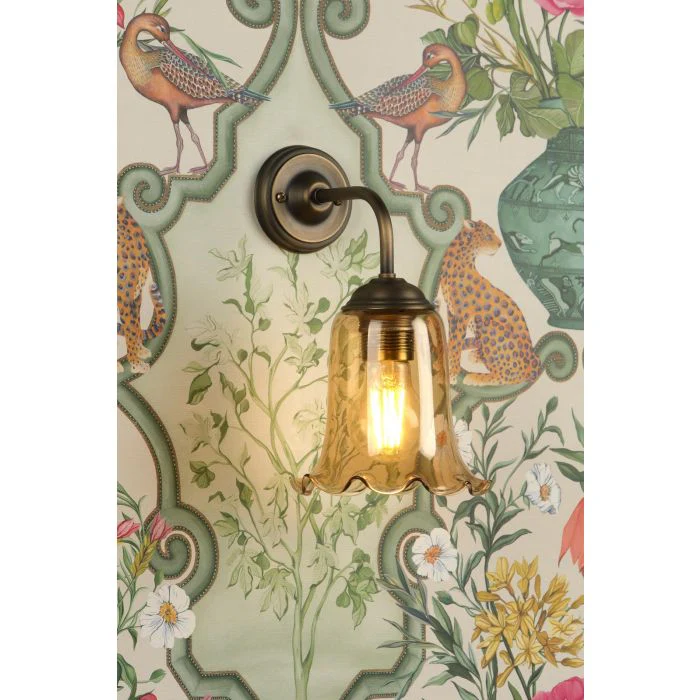 Ebba Wall Light- Antique Brass & Various Glass Colors - Image 7