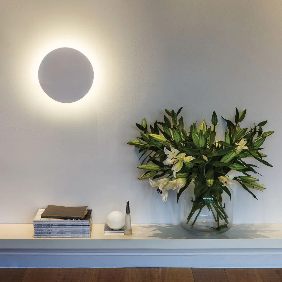 Eclipse RoundMatt Concrete/Plaster- Finish Wall Light - Image 6