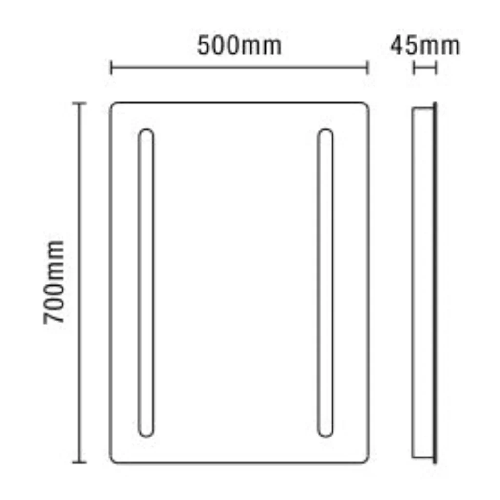 Ecti LED Bathroom Mirror Wall Light with Shaving Socket – Chrome - Image 2