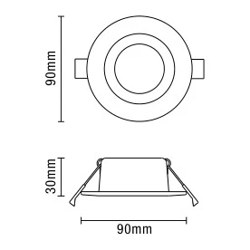 Eden 7 Watt LED Adjustable IP65 Colour Changing Downlight- Various Finishes - Image 6